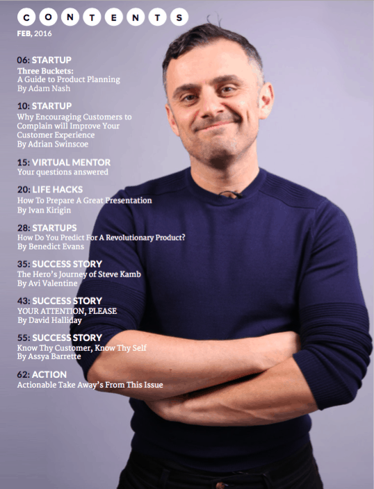 starting a digital magazine foundr magazine table ot contents